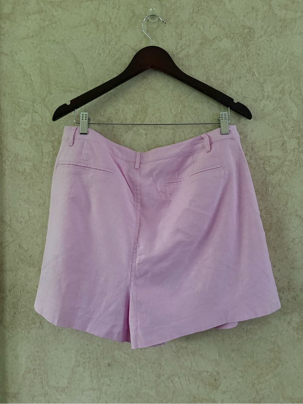 Open Edit Pleated Linen Blend Shorts - Picture 4 of 6